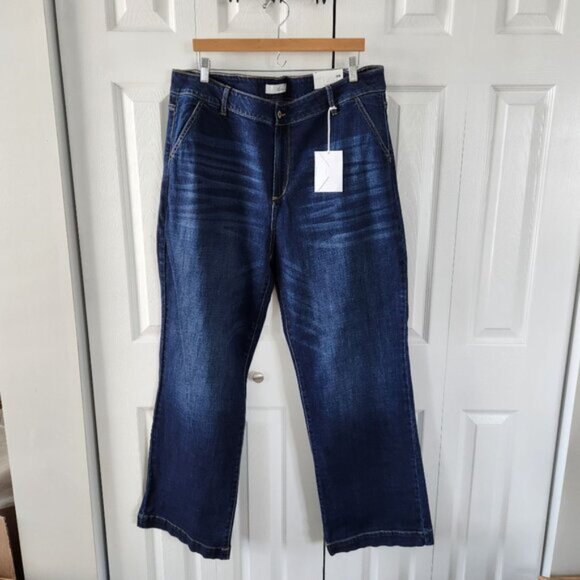 Kancan High Rise Dark Wash Blue Jeans - Picture 8 of 9